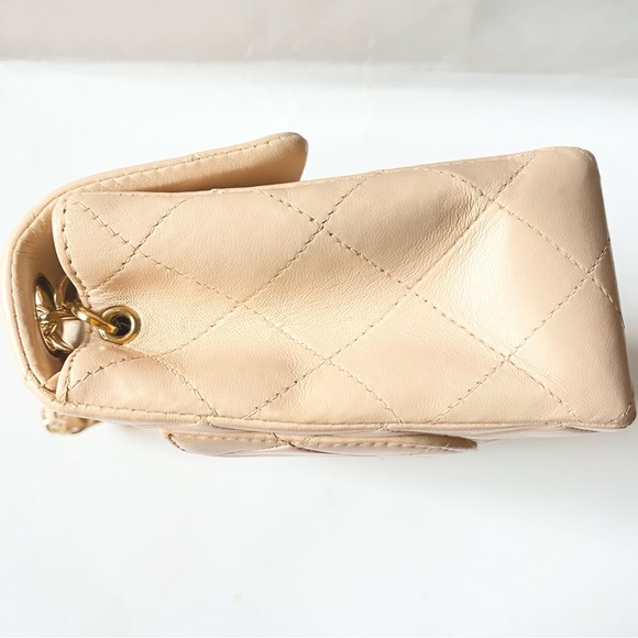 CHANEL GOLD PLATED MINI SQUARE FLAP❤️ - Picture 6 of 17